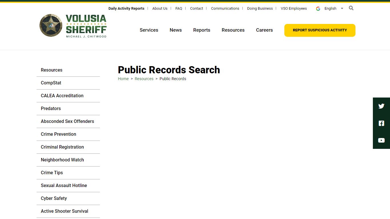 Public Records Search | VSO - Volusia Sheriff